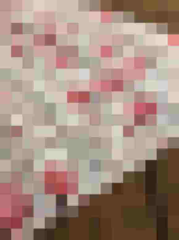 Schürze mit pinken Blumenmustern auf hellem Hintergrund, perfekt für festliche Anlässe.